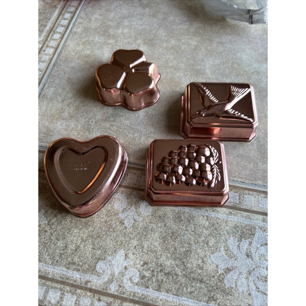 Nevco Hong‎ Kong Cookie Cutters Little Bakers Copper Color Vintage